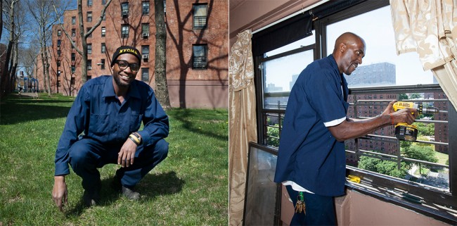NYCHA employees at work | Photos by Anna Beeke and NYCHA