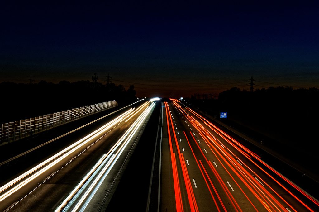The Autobahn at night. | Image by Buskopf via Flickr