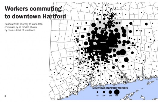 Commuting to Downtown Hartford, 2009