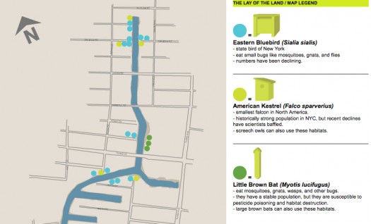 Map of the Birdhouses along the Gowanus Canal