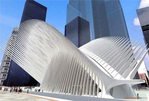 rendering of Santiago Calatrava's planned World Trade Center PATH station 