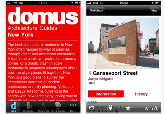 Domus architecture guide app | via Apple