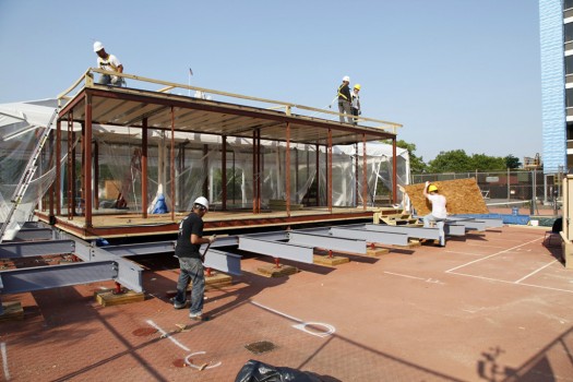 Solar Roofpod under construction | Photo courtesy of Team New York/CCNY