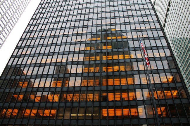 The Seagram Building, one of the relatively inefficient midtown office towers | Image via Jules Antonio