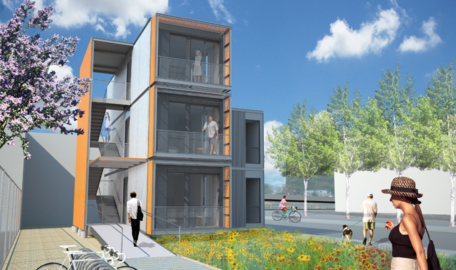 Urban Post-Disaster Housing Prototype | Photo courtesy of American Manufactured Structures and Services