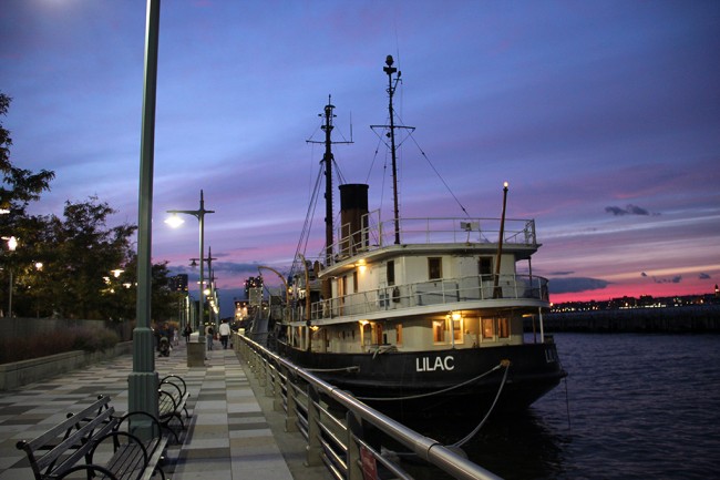 The LILAC docked at Pier 