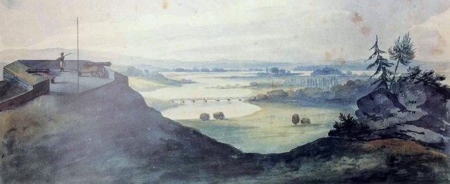 View of Fort Clinton, John Joseph Holland, 1814 | Courtesy of the New York Historical Society